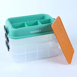 Багатофункціональний ящик для зберігання іграшок Poppe Блокбокс Оранж 3 секції (PP-007-O-3) - мініатюра 4