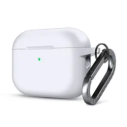 Силіконовий чохол для навушників Apple AirPods Pro 2 2022, Hang Case, білий, ультратонкий захисний кейс товщиною 2 мм, захист від подряпин, пилу та ударів, компактний, з карабіном для кріплення, ArmorStandart (ARM68586)