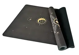 Килимок для йоги EasyFit BlackMoon (замша-каучук) чорний (EF-1926-2) - мініатюра 3