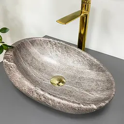 Умивальник VBI Vicenza dark stone matt накладний VBI-014804, Коричневий - мініатюра 4