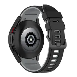 Ремінець для Samsung Galaxy Watch 4 40mm - чорно-сірий ширина кріплення 20мм силікон Watchbands Ricco (W19-5WB39441171) - мініатюра 2