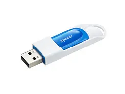 USB флеш накопичувач Apacer 64 GB AH23A USB 2.0 White/Blue (AP64GAH23AW-1) - мініатюра 2