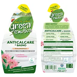 Гіпоалергенний засіб для видалення вапняного нальоту Green Emotion Anticalcare&Bagno 750 мл - мініатюра 2