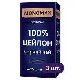 Набір пакетованого чорного чаю Monomax Original 100% Цейлон 150 г (75 шт. по 2 г) - мініатюра 2