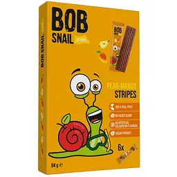 Цукерка фруктова Bob Snail Грушево-Манговий страйп 84 г (6 шт. х 14 г)