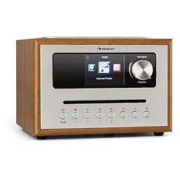 Радіо-інтернет Auna Silver Star CD Cube (10033003) Коричневий