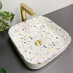 Умивальник VBI Alghero S terazzo glossy накладний VBI-013302, Цветной - мініатюра 3