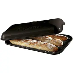 Форма  Emile Henry Specialized Cooking для випікання багета з кришкою 39х24 см чорна (795506) - мініатюра 3