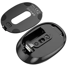 Миша бездротова Hoco GM34 Nuevo Bluetooth + 2.4G Black metal gray - мініатюра 4