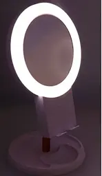 Дзеркало косметичне настільне із підставкою для телефона LED підсвіткою Bailong BL-JG-003 - мініатюра 6