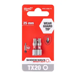 Біта SHOCKWAVE MILWAUKEE, TX20, 25мм, (2 шт) - мініатюра 2