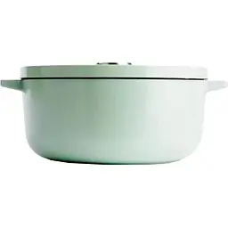 Каструля KitchenAid Cast Iron чавунна з кришкою 26 см 5.2 л фісташковий (CC007434-001) - мініатюра 2