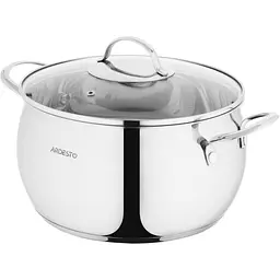 Каструля Ardesto зі скляною кришкою Gemini Liguria 6.4л нержавіюча сталь kuh0014745