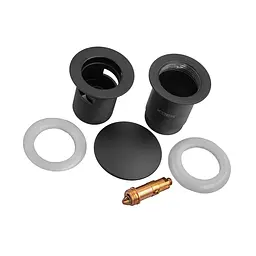 Донний клапан для раковини Koer PW-07-05 з переливом автоматичний Click-Clack 1 1/4″ Чорний KR5785 - мініатюра 5