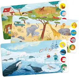 Інтерактивна гра FABA+ Animales Тварини: звуки середовище існування цікаві факти іспанська версія 96 запитань 4 - 6 років (SKU-228) - мініатюра 2