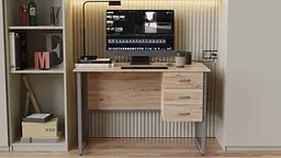 Комп'ютерний стіл Ferrum-decor Гаррі 75x120x60 сірий ДСП Дуб Сан-Марино 16мм (FRD-101454) - мініатюра 3