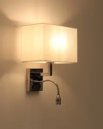 Бра, настінний світильник Nowodvorski 11785 Hotel Mood E27+LED 2x10W+2.2W 4000K IP20 світло-бежевий - мініатюра 3