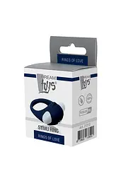 Ерекційне кільце з вібрацією Dream Toys Rings Of Love Stimu Ring Blue - мініатюра 3