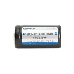 Акумулятор Keeppower 123 (RCR123A) 800 mAh 3.7V (з захистом) - мініатюра 4