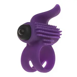 Віброкільце з язичком Adrien Lastic Bullet Lastic Ring, 7х2.5 см (фіолетовий)