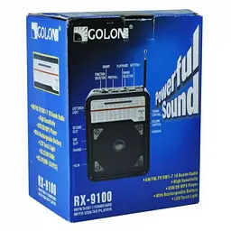 Радіоприймач з USB-виходом GOLON RX-9100 Чорний із синій - мініатюра 4