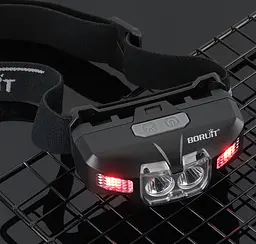 Налобний ліхтар Boruit B30 ліхтарик + акумулятор Boruit 18650 в комплекті - мініатюра 3