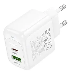 МЗП Hoco CS54A Surplus PD20W+QC3.0 (1USB-A/1C) White - мініатюра 2