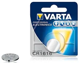 Батарейка Varta CR 1616 Bli 1 Lithium, 1 шт. (6616101401) - мініатюра 2