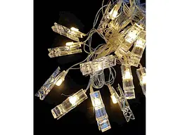 Гірлянда КИТАЙ Фігурки 12LED ПРИЩІПКИ теплий білий 5м+перехідник 1698-10
