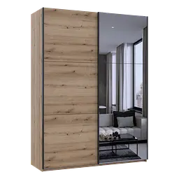 Шафа купе Doros G-Caiser Дуб Евок 1 ДСП / 1 дзеркало / 3 частини 180х60х240 (80737749) - мініатюра 5
