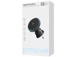 Автомобільний тримач для смартфона Proove Graphite Circle Qi2 15W Black (WHGC15010001) - мініатюра 5