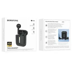 Бездротові навушники Borofone BW38 Joy TWS |BT5.3, 30/300mAh, 4h| black - мініатюра 4