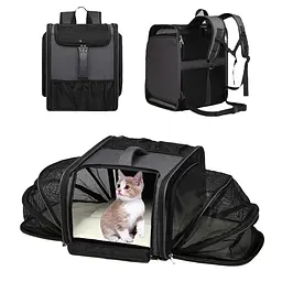 Сумка-рюкзак для домашніх тварин Voyager Pet LVT24013 Black - мініатюра 2