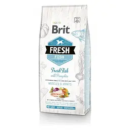 Сухий корм для дорослих собак великих порід Brit Fresh Fish/Pumkin Adult Large 12 кг - мініатюра 2