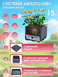 Кашпо з опорою й автополивом для рослин 2 в 1 - мініатюра 6