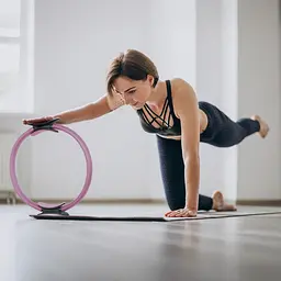 Кольцо для пилатеса Gymtek армированное стекловолокно 38см фиолетовый - мініатюра 4