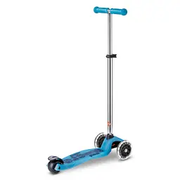 Самокат дитячий Micro Maxi Deluxe Glow LED Plus 3-колісний синій кришталь (MMD377) - мініатюра 2