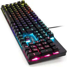Клавіатура Vinga KBGM-100 LED Blue Switch USB Black (KBGM-100 Black) - мініатюра 2