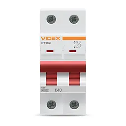 Автоматичний вимикач RS4 2п 40А С 4,5кА VIDEX RESIST VIDEX (26519-000) - мініатюра 2