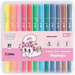 Маркери двосторонні Yes Esther Bunny 24 кольори (650611)