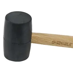 Киянка гумова чорна 450г дерев'яна рукоятка SIGMA (4317721) - мініатюра 3