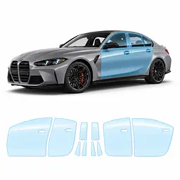 Антигравійна захисна бронеплівка за лекалами для BMW M3 G80 facelift 2024- зони дверей і стійки вікон