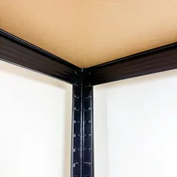 Стелаж 4P StrongShelf 180х90х30см чорний навантаження 175кг/полицю - мініатюра 14