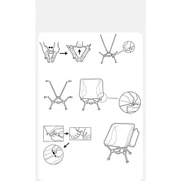 Крісло складане Naturehike Clamshell 001 Triangle Folding Moon Chair, чорний - мініатюра 2