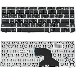 Клавіатура для ноутбука HP (ProBook: 4330s 4331s 4430s 4431s 4435s 4436s) rus чорний сріблястий frame