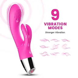 Вібратор-кролик B - Series Joy Rabbit, 20 см (рожевий) - мініатюра 7