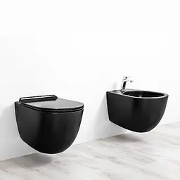 Біде підвісне Simas Vignoni VI19 F85 (VI19-F85 NM) Вlack matte, Чорний матовий - мініатюра 2