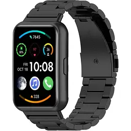 Ремінець DK для Huawei Watch Fit 2 Metal Fitlink Steel Watch Band (black) - мініатюра 3
