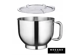Професійний Кухонний Комбайн 3в1 Тістоміс Mozano Kitchen Machine 2300 Вт чаша 6,2л Silver КУЛІНАРНА КНИГА В ПОДАРОК - мініатюра 7