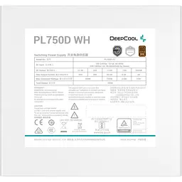 Блок живлення Deepcool 750 Вт PL750D, White, 80+ Bronze, Active PFC, 12 см HYB, 2xMolex / 6xSATA / 1x16-pin / 3x6+2-pin / 2x4+4-pin / 1x20+4-pin, захист OPP/OVP/SCP/OTP/OCP/UVP/SIP/NLO, ATX12V V3.0 (R-PL750D-FC0W-EU-V2) - мініатюра 4